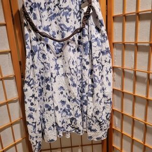 Floral Print Dress with Braided Straps